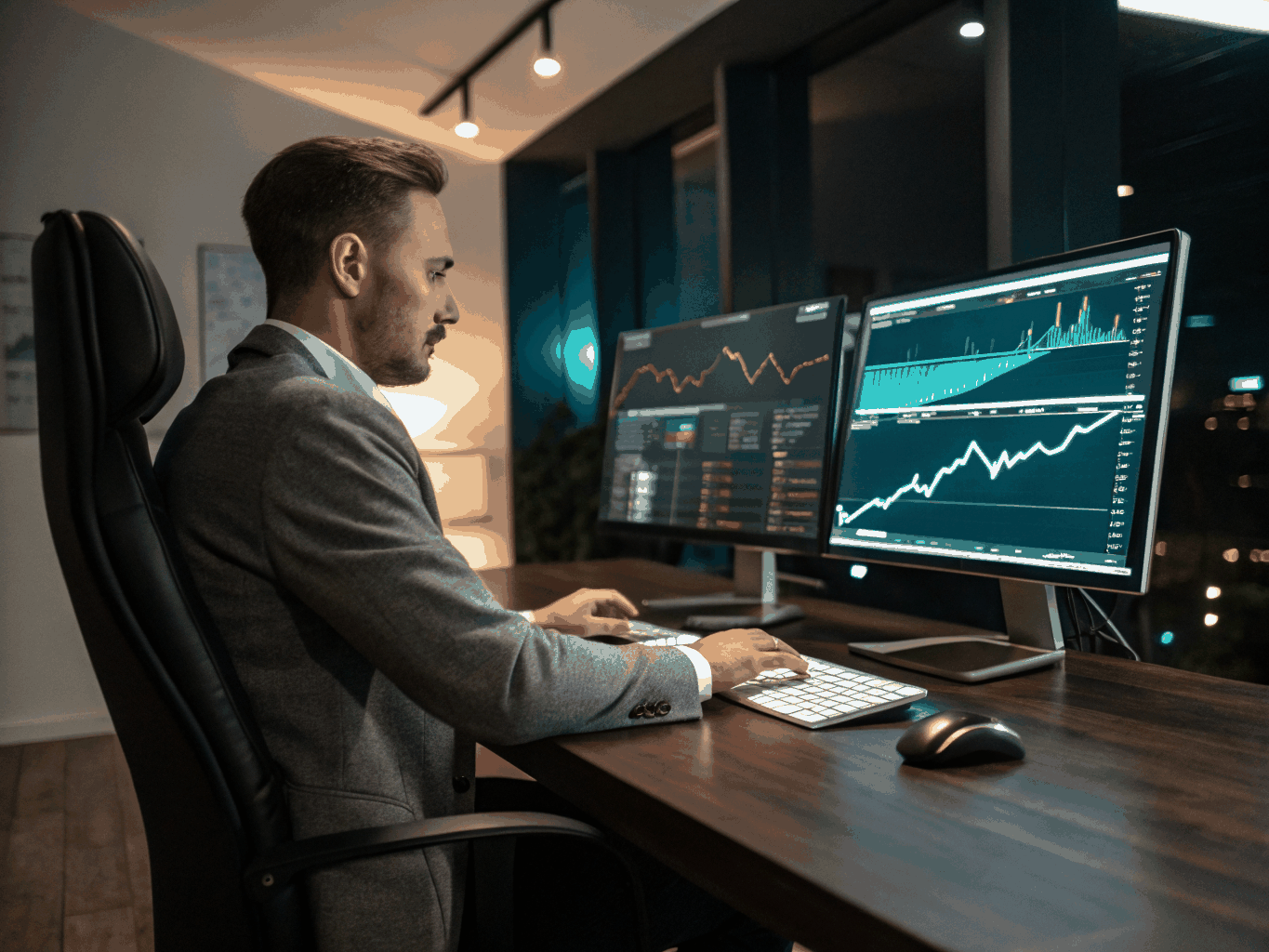 Executive credit advisor working in a modern office